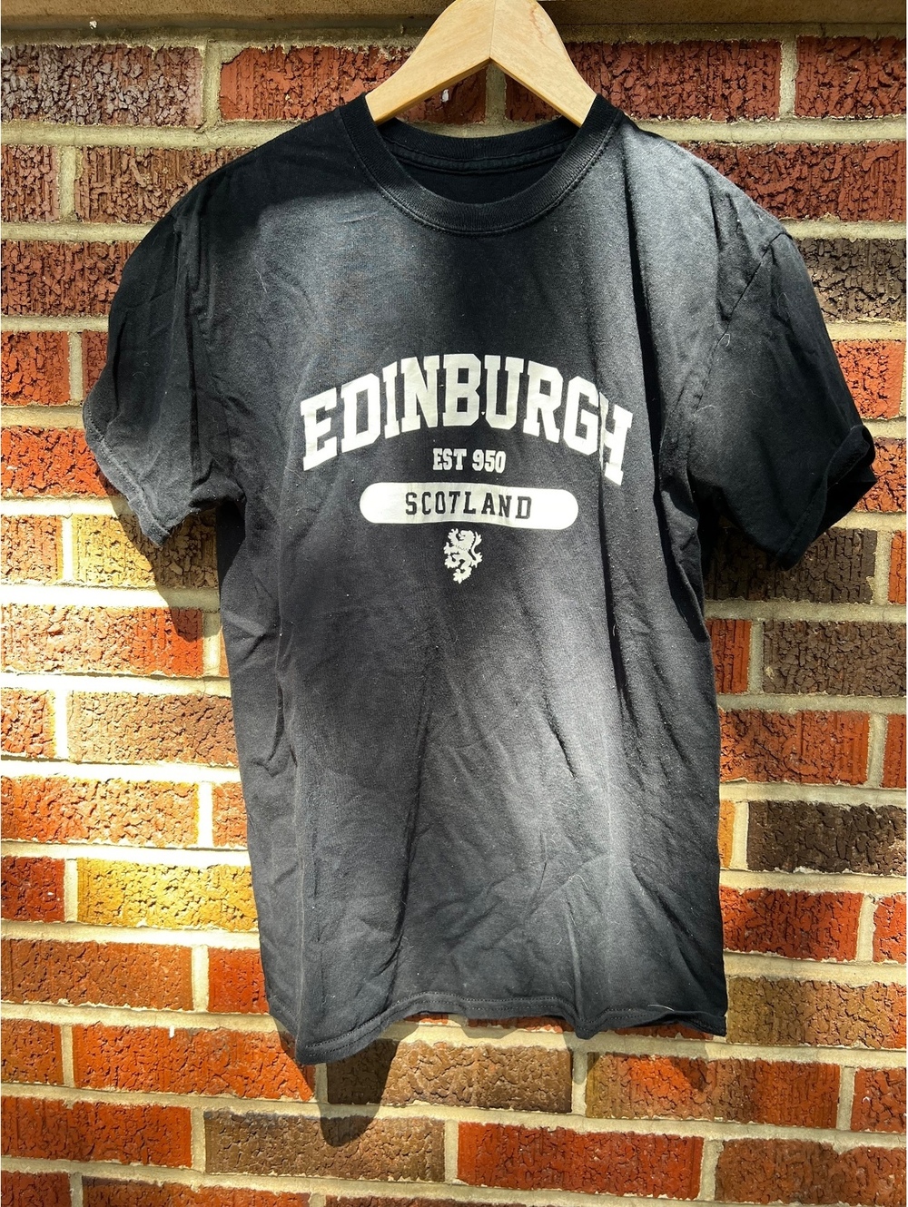 Edinburgh Scotland Gray and White Short Sleeve Tee Shirt